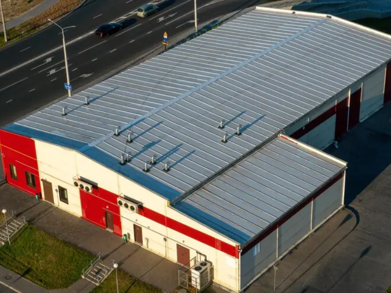 Commercial metal roof